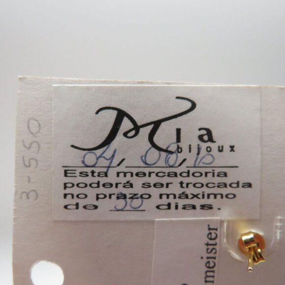 Mia Bijoux Earring Citrine Stone Amber Crystals Gold Tone Dangle Earrings New - Picture 9 of 10